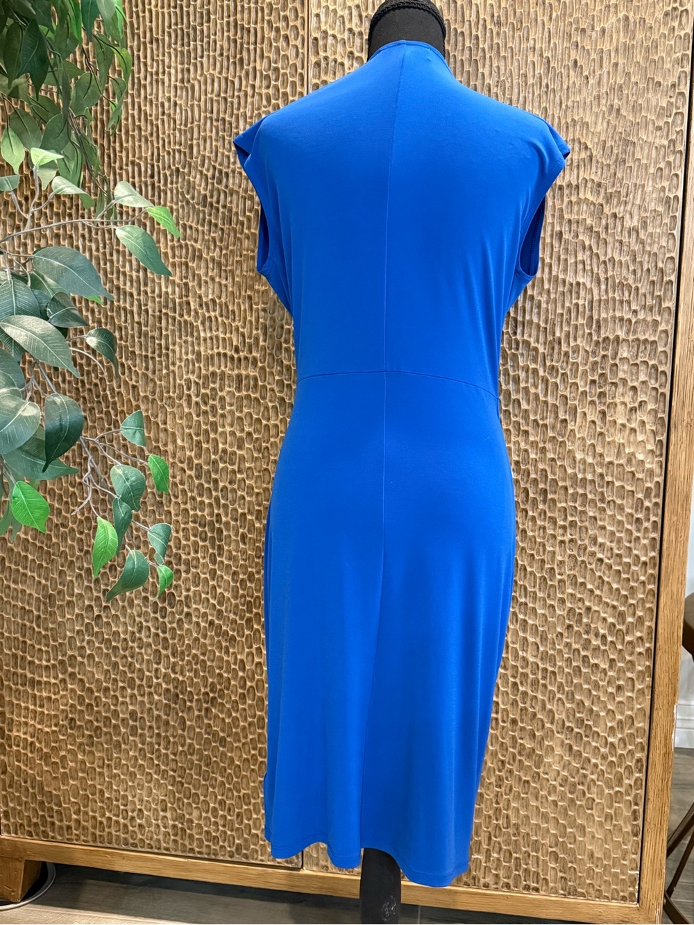 Michael Kors Dress Midi Royal Blue Draped Women Med WORN ONCE - Picture 7 of 9